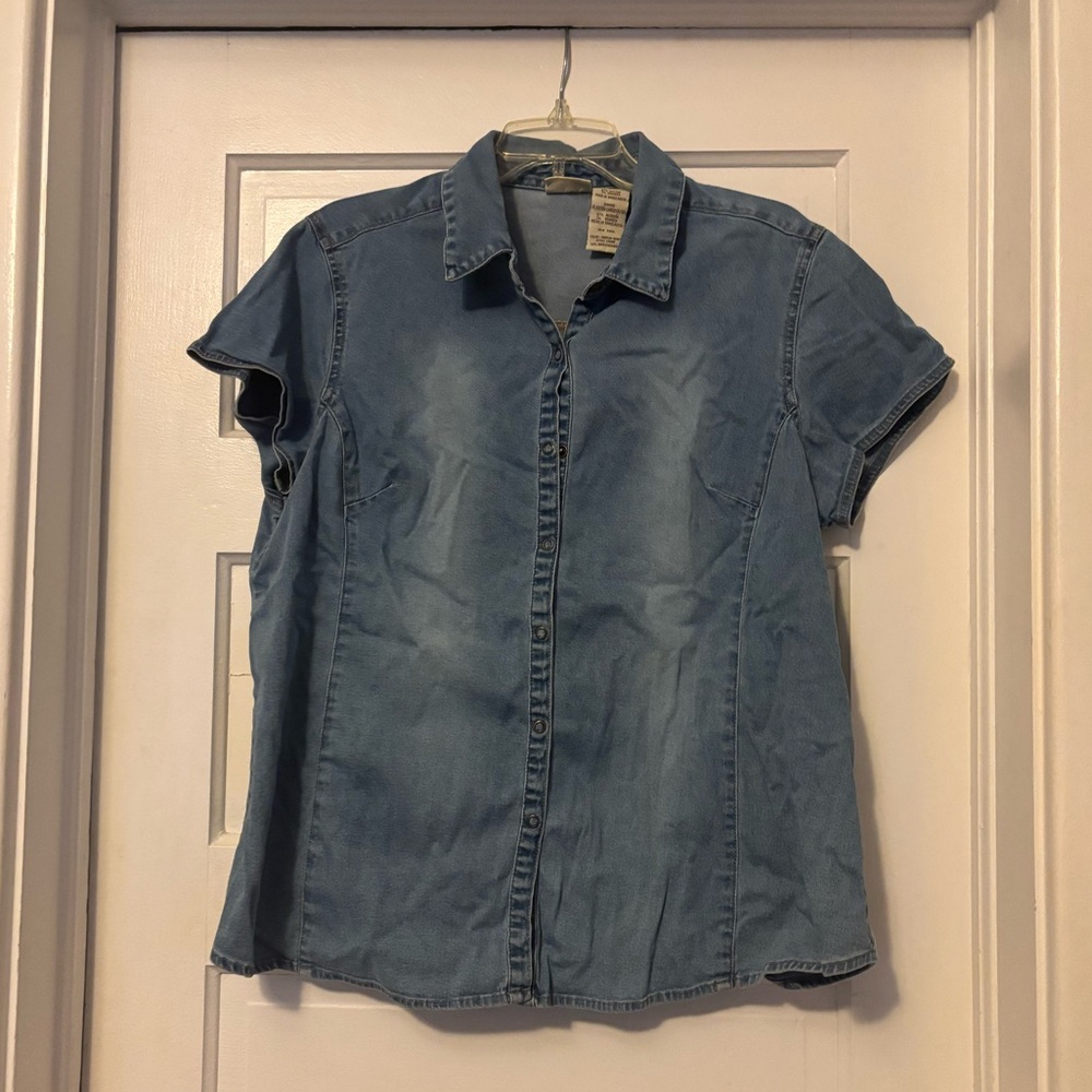 Maternity Light Blue Denim Shirt